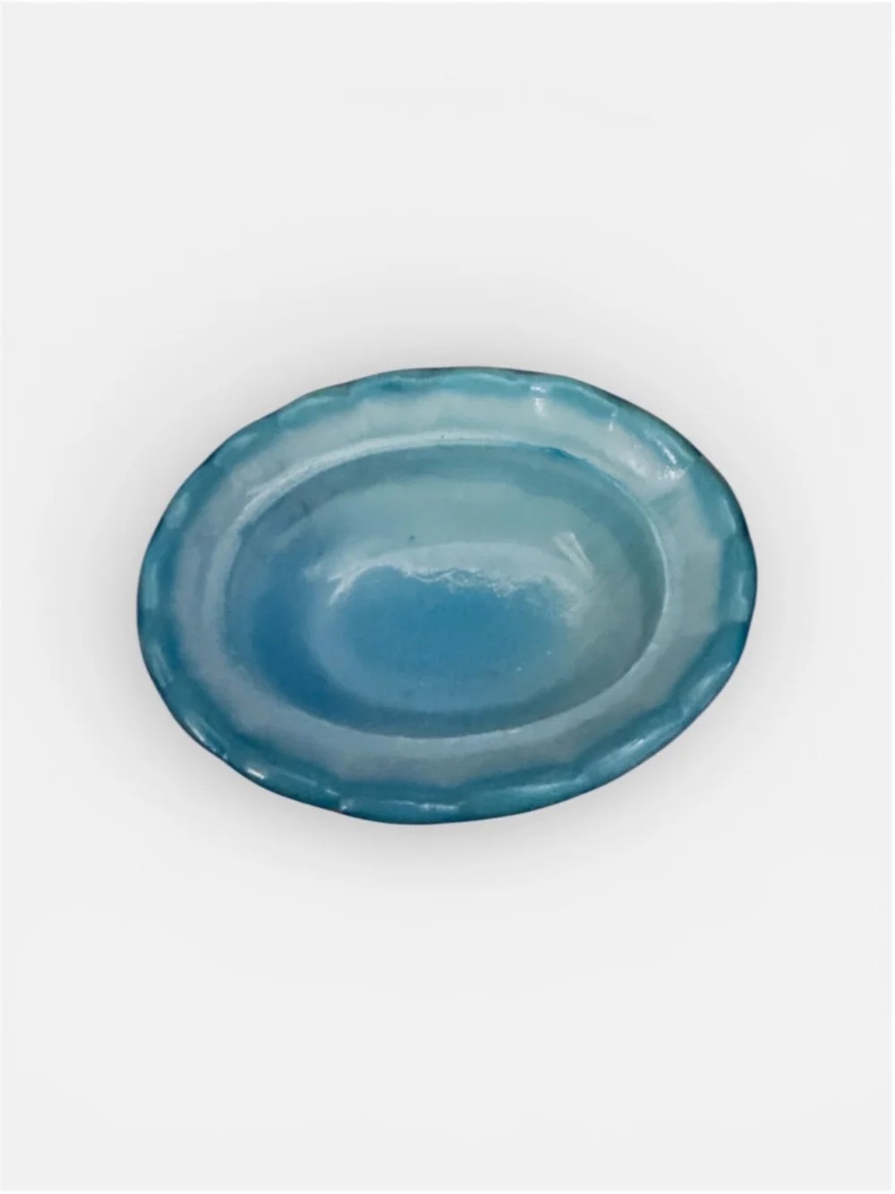 Vintage Blue Slag Glass Hen on Nest Salt Cellar | Marbled Chicken Dish | Farmhou